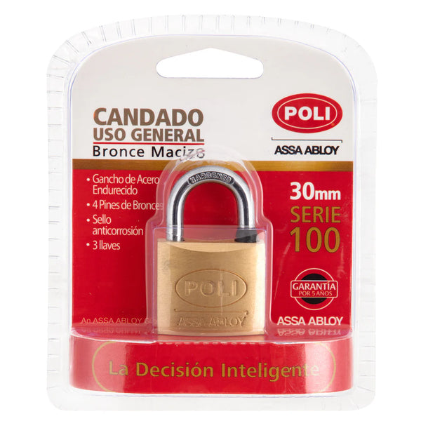Candado Serie 100 – 30mm Bronce Satín
