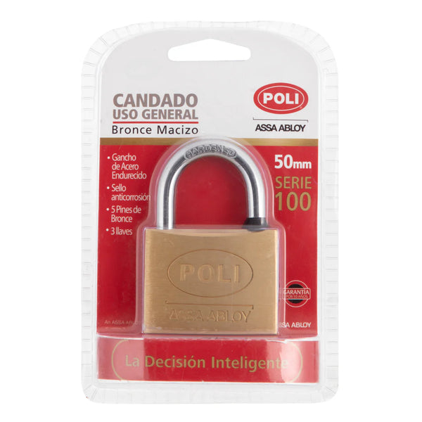 Candado Serie 100 – 50mm Bronce Satín