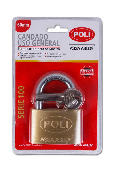 Candado Bronce Estándar P/160 60mm Bronce