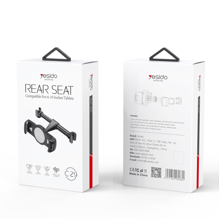 Soporte para asiento trasero para tablet o celular Yesido C29
