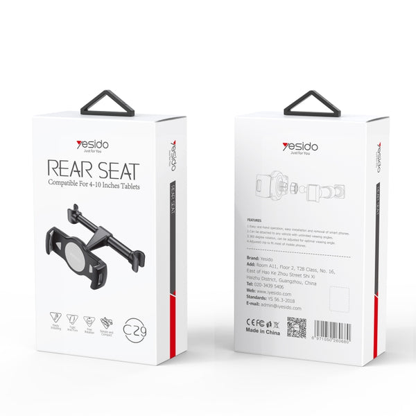 Soporte para asiento trasero para tablet o celular Yesido C29