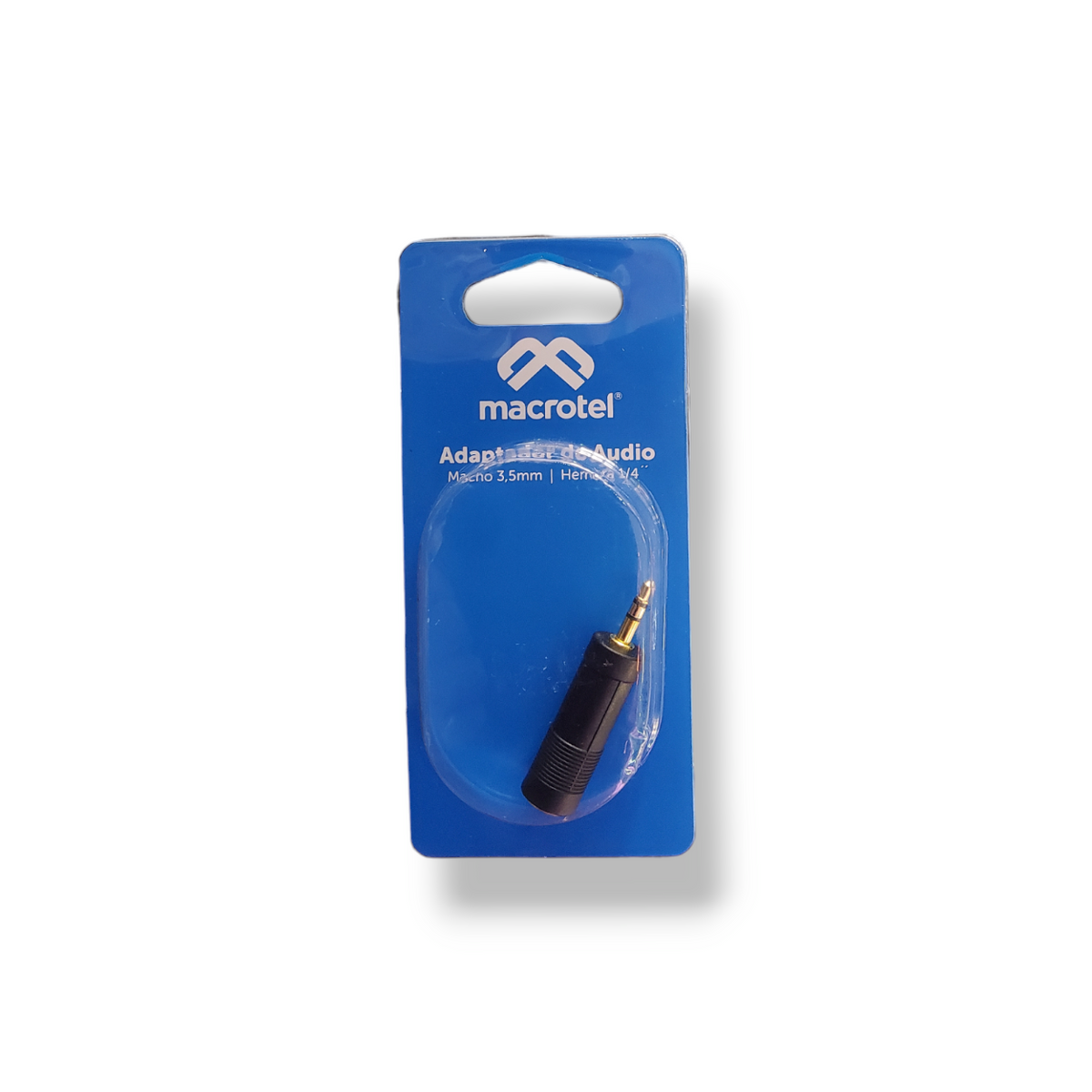 Adaptador de audio Macho 3.5mm Hembra 1/4'' Macrotel