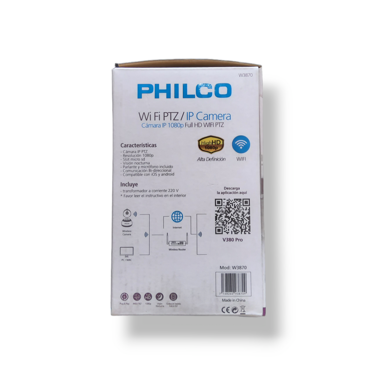 Camara de vigilancia IP Wi Fi Philco