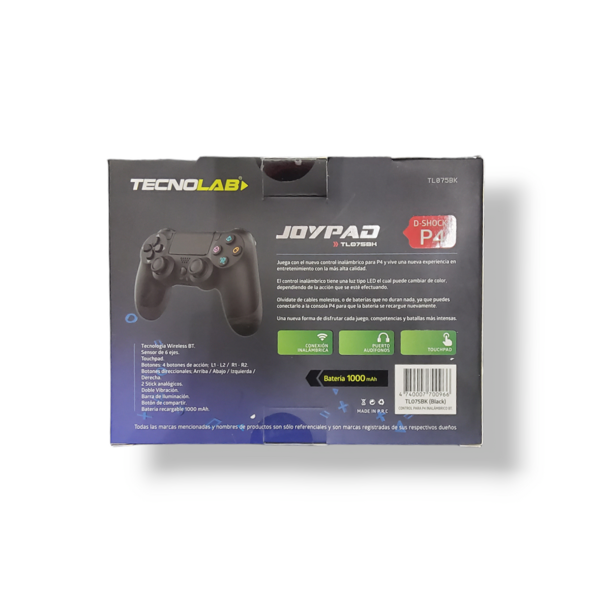 Joystick inalambrico para PS4 Tecnolab