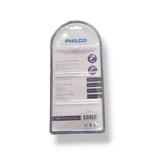 Microfono dinamico unidireccional Philco