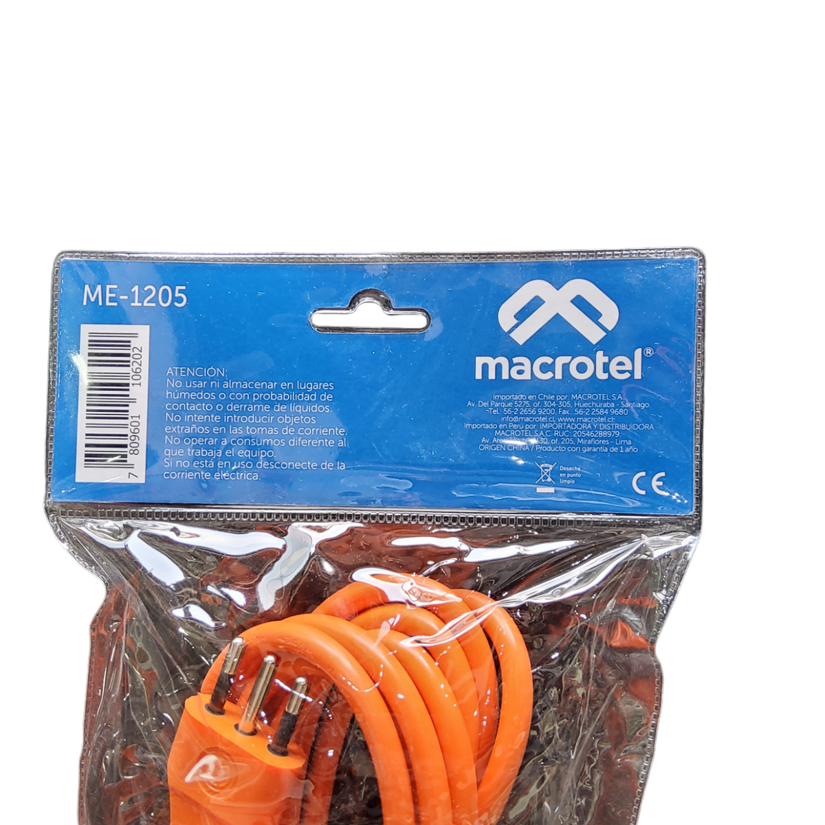 Cable de extension electrica 5m Macrotel