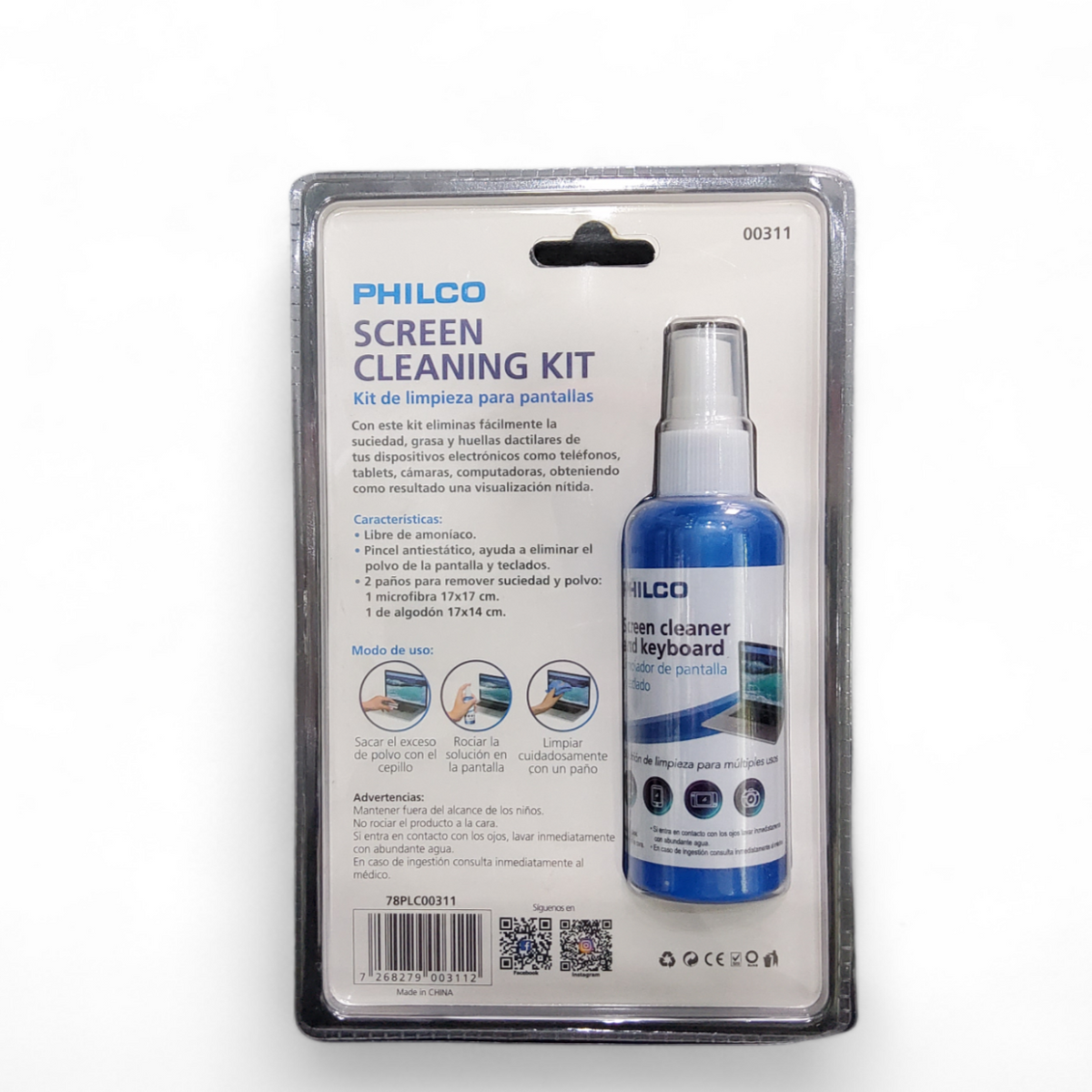 Kit de limpieza para pantallas Philco