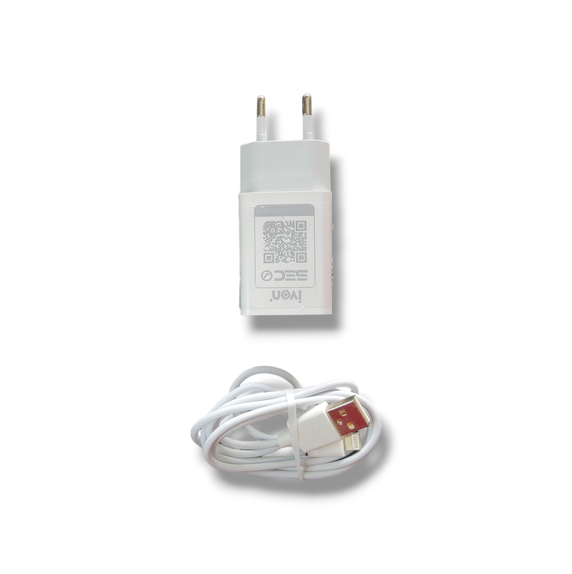 Cargador con cable Lightning USB Ivon AD-33