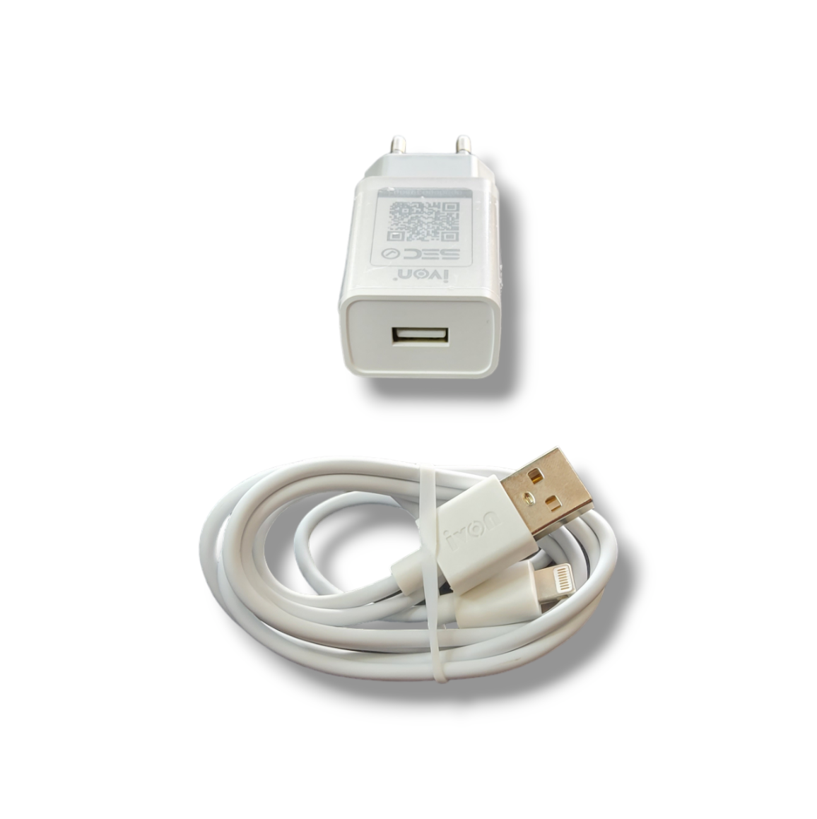 Cargador con cable Lightning USB Ivon AD-33