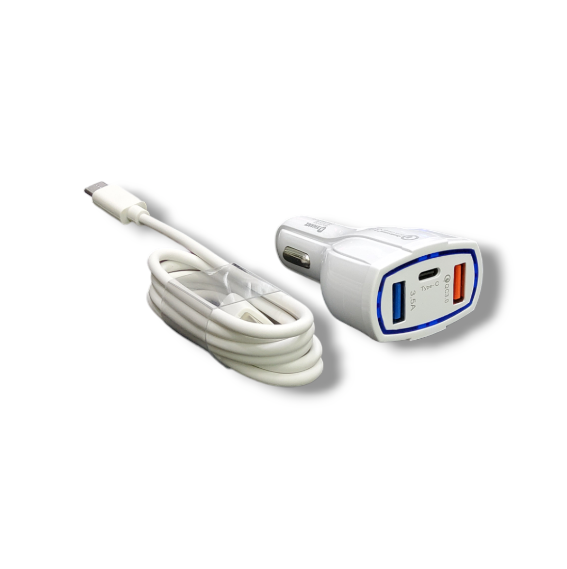 Cargador de auto 2USB 1Tipo C X-HANZ CA31