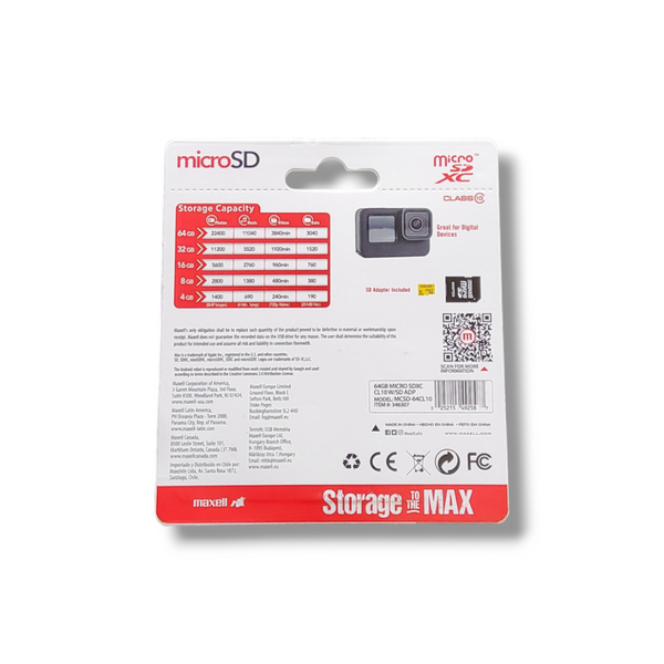 Tarjeta de memoria 64 GB Maxell