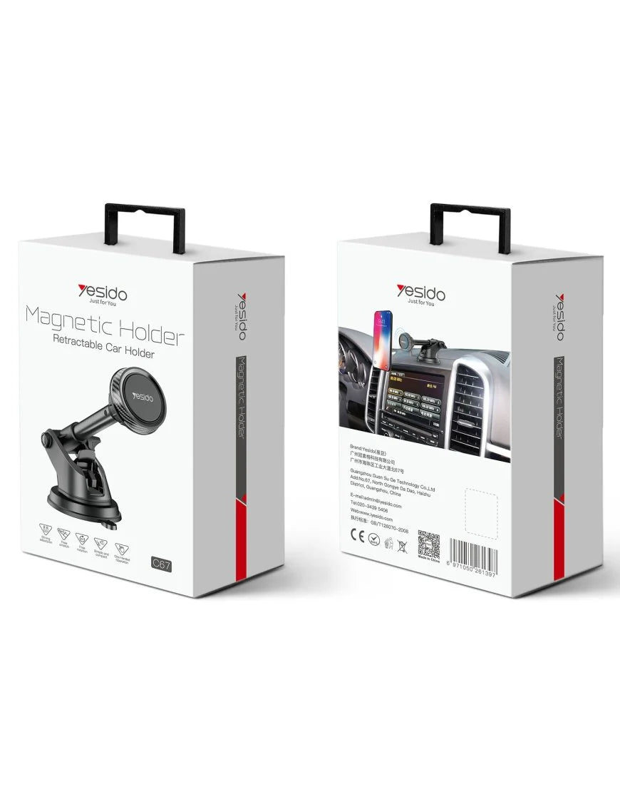 Soporte magnetico para parabrisas o tablero para celular Yesido C67