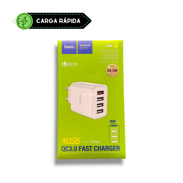 Adaptador cargador 4USB 28.5W Hoco C102A