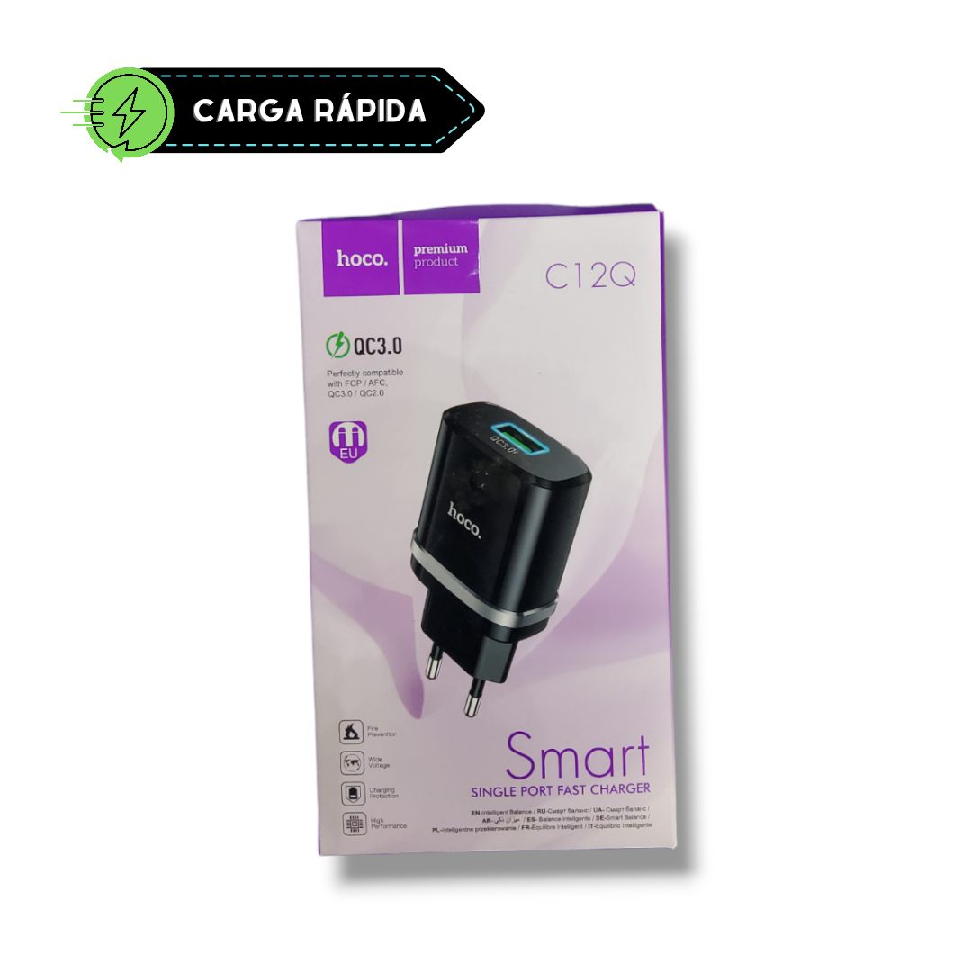 Adaptador cargador USB Hoco C12Q