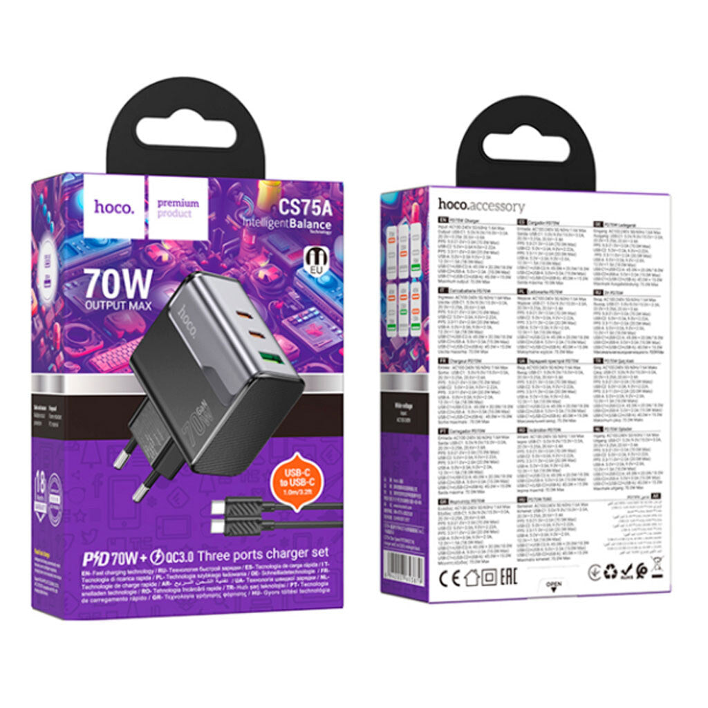 Cargador Hoco de 70w CS75A
