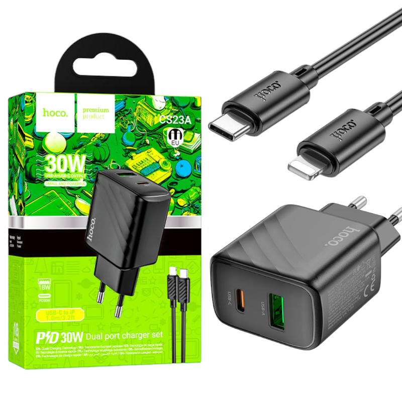 Cargador Hoco Lightning CS23A 30w