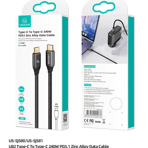 Cable Usams Tipo C 240W